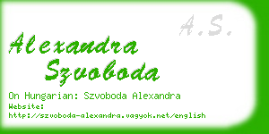 alexandra szvoboda business card